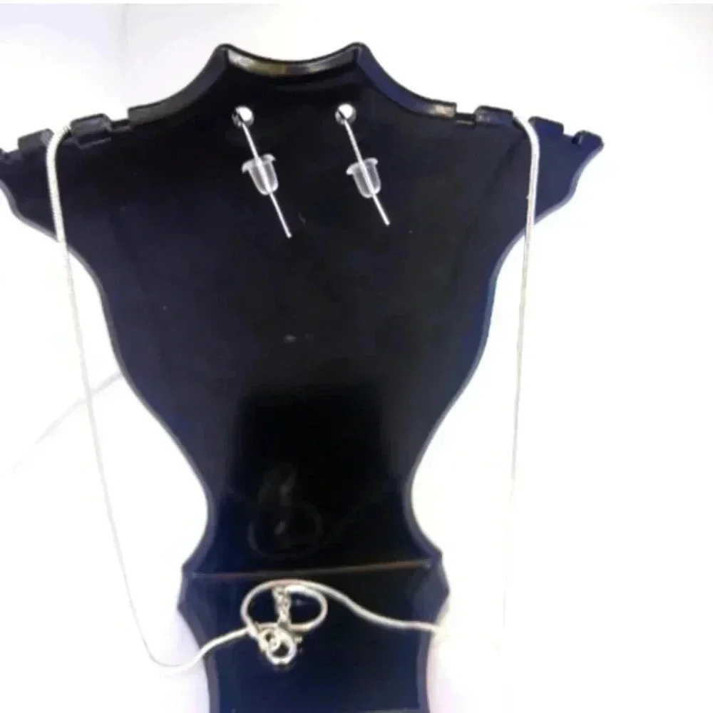 .925 silver pearl necklace 20 inch. NWT - Picture 4 of 4